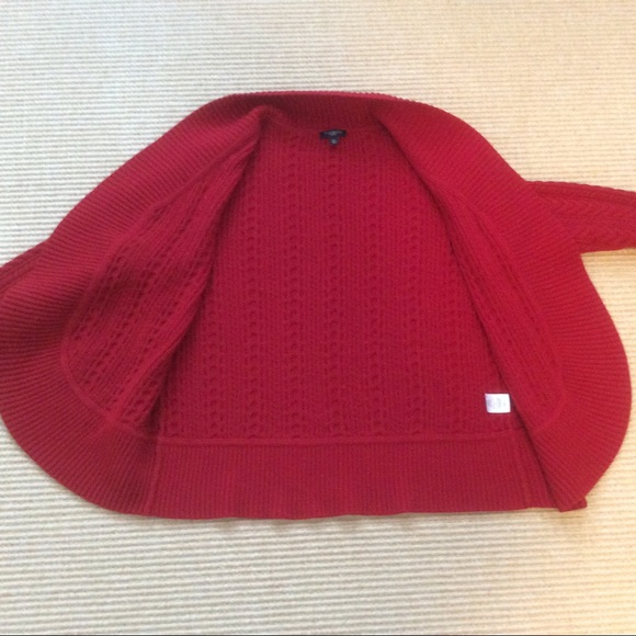 Talbots Red Cable Knit Cardigan Sweater - MP - Picture 6 of 12